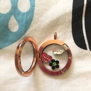 Rose gold locket pendant
